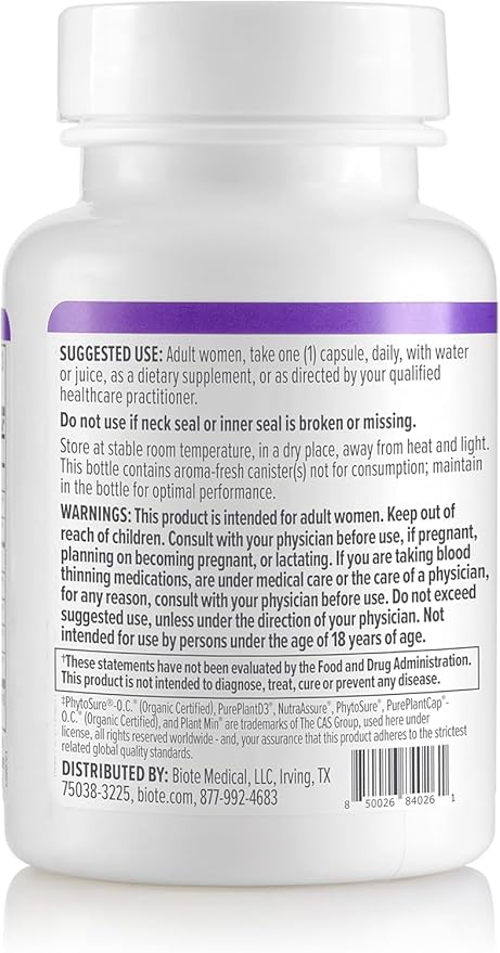 Biote Nutraceuticals - HER-T - Healthy Testosterone Balance Support for Women (30 Capsules)