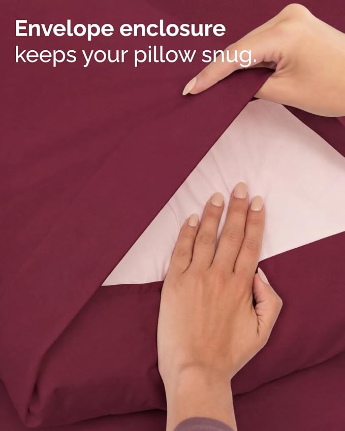Twin XL 4 Piece Sheet Set - Comfy Breathable & Cooling - Ultra-Soft Hotel Luxury Bedding Set w/ 8-16 Inch Deep Pockets - 1 Flat & 1 Fitted Sheet & 2 Pillowcases - Wrinkle Free & Easy Care - Burgundy