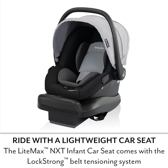 Evenflo Transformer Stroller to Wagon Travel System Featuring LiteMax NXT Infant Car Seat (Fog Gray)