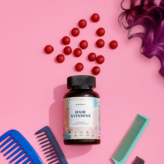 Hair Vitamins | 5000mcg Biotin | Non-GMO, Vegetarian | Promotes & Strengthens Hair | 1-Month Supply