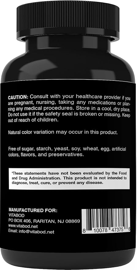 Vitabod Folic Acid 1 mg (1000 mcg) (Vitamin B9) - 500 Vegetarian Tablets - an Essential Prenatal and Postnatal Vitamin