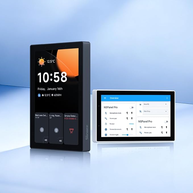 SONOFF NSPanel Pro 120 Smart Control Panel | 4.7-inch Screen, Zigbee Gateway, Smart Thermostat, Security Scenes, Works with Alexa, Google, Apple, Home Assistant.