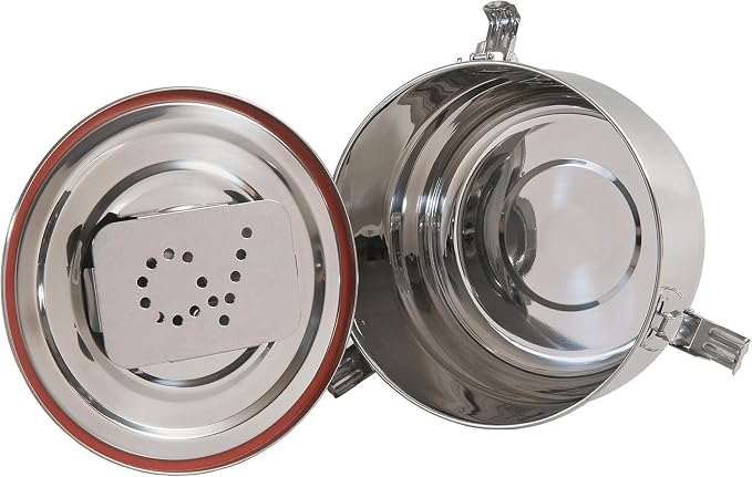CVAULT 1/2 lb Storage Container | Air Tight & Light Resistant | Food Grade Stainless Steel | Includes 62% RH Pack