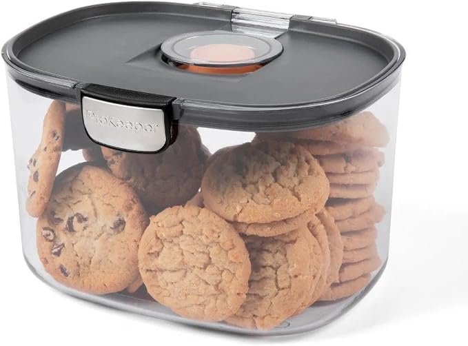 Progressive ProKeeper International Airtight Food Storage Container with Terracotta Disk for Freshness, Stackable & Dishwasher Safe, Ideal for Cookies, Baked Goods, & More, 5 Quart