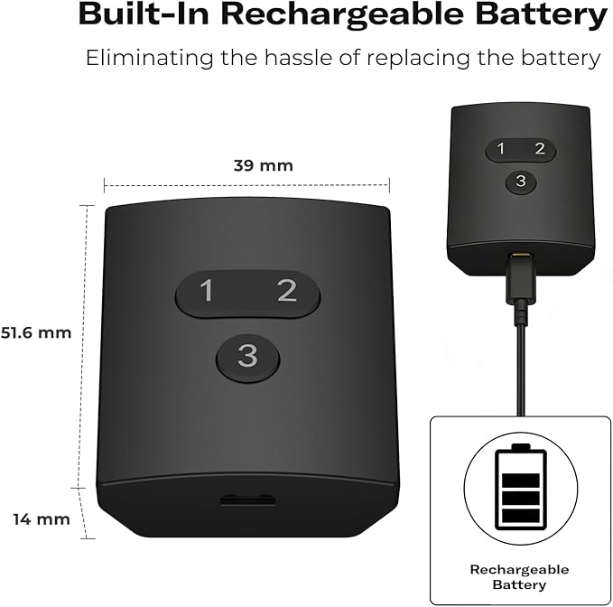 THIRDREALITY Smart Button ZB2,ZigBee Hub Required,3 Wireless Button,Remote Control,Compatible with Home Assistant,SmartThings (2015/2018),Aeotec,Homey Bridge,Homey Pro,Rechargeable Lithium Battery
