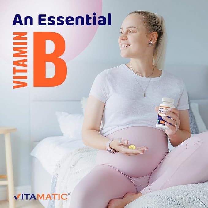 Vitamatic Folic Acid 1000 mcg (1 mg) – 240 Vegetarian Tablets (Pack of 2) 1667 mcg DFE – Vitamin B9 for Prenatal, Heart & Cellular Health