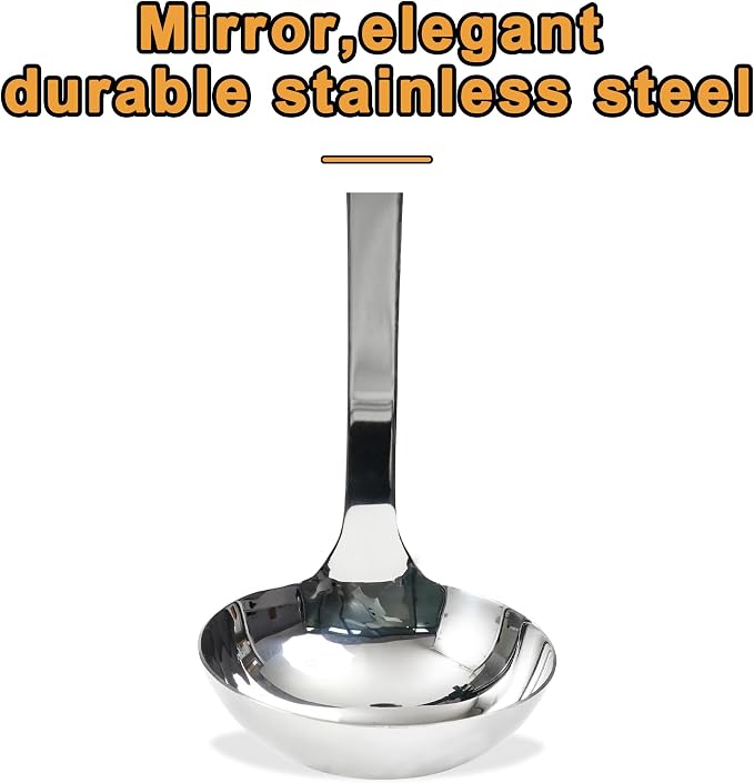 FJNATINH Stainless Steel Wok Spatula and Ladle Tool, Mirror Polished Cooking Utensils Set Metal Wok Accessories with Wooden Handle,Easy to Clean Kitchen Utensils,Sliver