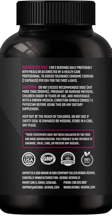 Female Libido Booster for Women - Increase Passion, Desire & Excitement - Relieve Stress, Reduce Dryness & Heighten Sensitivity, Her's Hornygoatweed Energy Supplement for Women in the Mood Enhancer