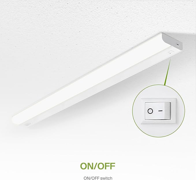 ASD LED Under Cabinet Lighting Hardwired, 40 Inch 20W 2700K-5000K Selectable, 1814LM, CRI90+, Direct Wire Linkable Under Counter Lights for Kitchen, Dimmable Under Cabinet Lights, White, UL Certified