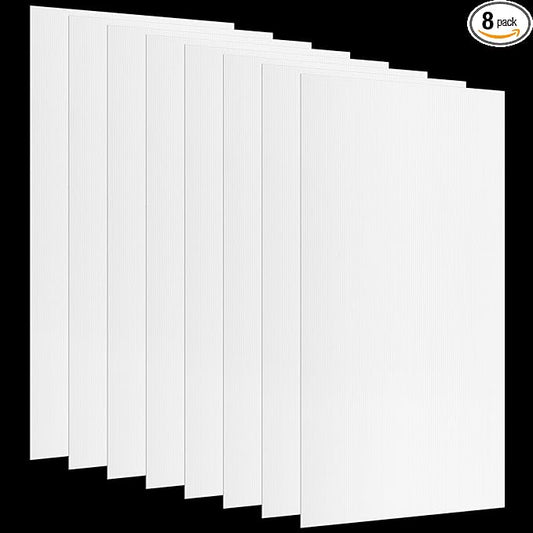 Pushglossy 8 Pack 23.75" x 47.75" x 0.2" Fluorescent Light Covers Classroom Office Diffuser Panels for 2x4ft Drop Ceiling Light Fixture Polycarbonate Replacement Cover for Hospital Home (Milky White)