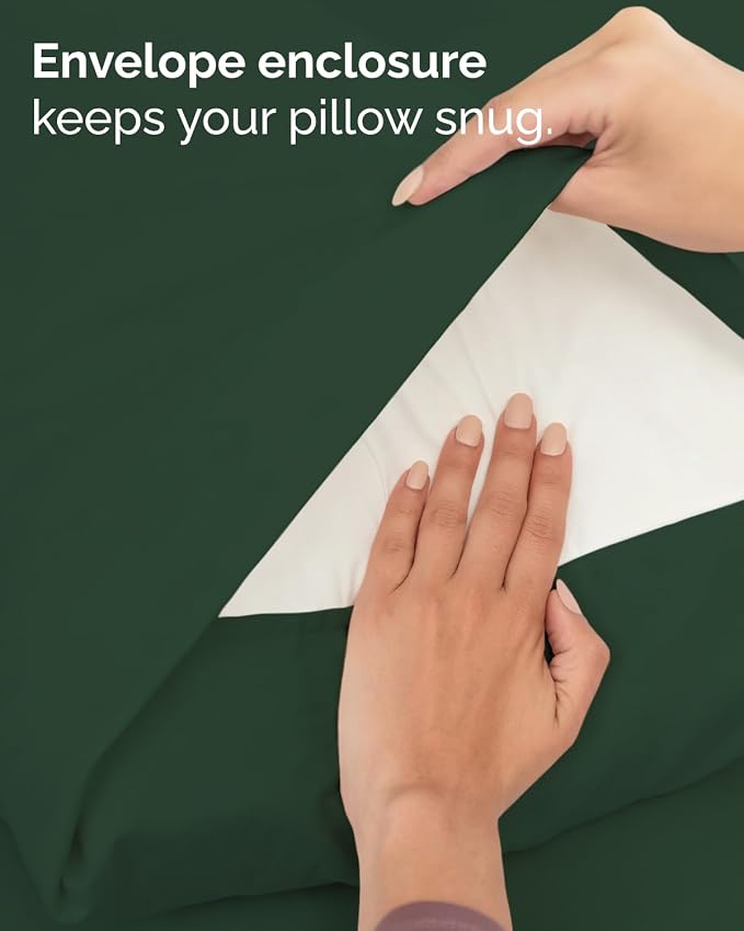 Twin XL 4 Piece Sheet Set - Comfy Breathable & Cooling - Ultra-Soft Hotel Luxury Bedding Set with 8-16 Inch Deep Pockets - 1 Flat & 1 Fitted Sheet & 2 Pillowcases - Wrinkle Free & Easy Care - Emerald