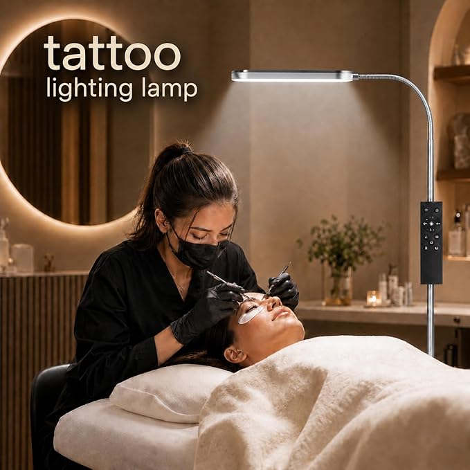 Wio-Mio 15w/1000lm Bright LED Floor Lamp with Stepless Adjustable 3000K-6000K Colors and Dimmer, Remote and Touch Control Reading Lamp, Adjustable Gooseneck Floor Lamp for Living Room