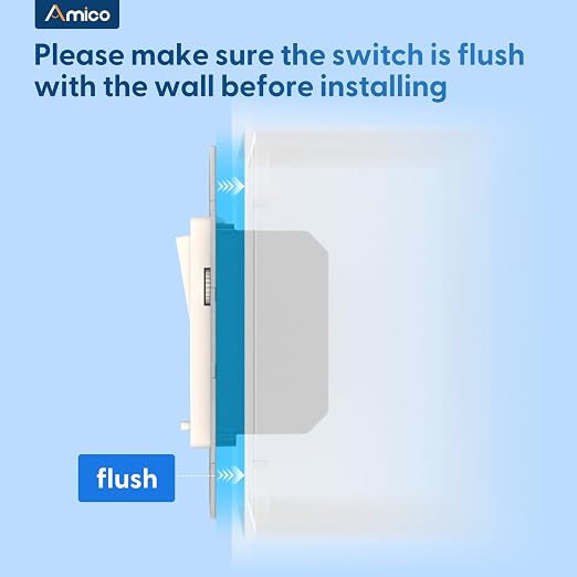 Amico 6 Pack Dimmer Light Switch, Single-Pole or 3-Way Slide Dimmer Switches for Led Lights, Suitable for 150W Dimmable LED/CFL and 600W Incandescent/Halogen, Wall Plate Included, ETL Listed, White