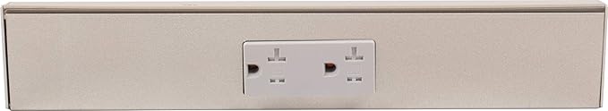 Task Lighting TR Series Angle Power Strip,12 inch, 1 Dual Receptacle, Satin Nickel