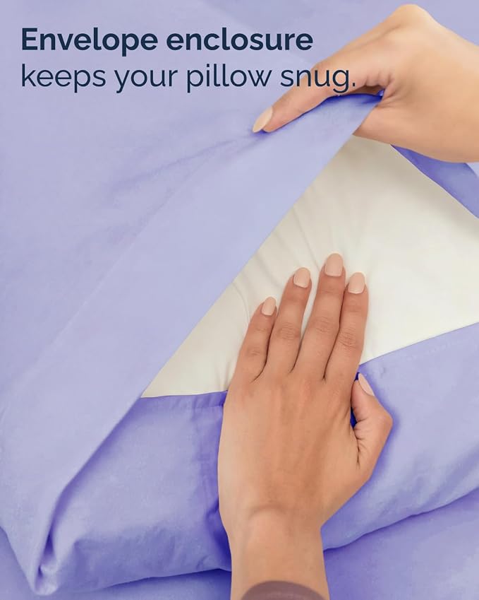 Twin 4 Piece Sheet Set - Comfy Breathable & Cooling - Ultra Soft Hotel Luxury Bedding Set w/ 8-16 Inch Deep Pockets - 1 Flat & 1 Fitted Sheet & 2 Pillowcases - Wrinkle Free and Easy Care - Lavender