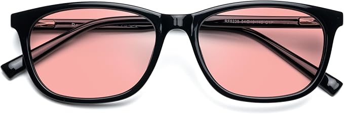 FL-Rose Tinted Blue Light Blocking Glasses for Migraine, Light Sensitivity, Photophobia & Fluorescent Glare JF6238