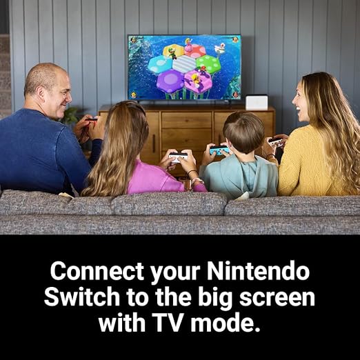 Nintendo Switch (OLED Model) - Neon Blue/Neon Red (Renewed)