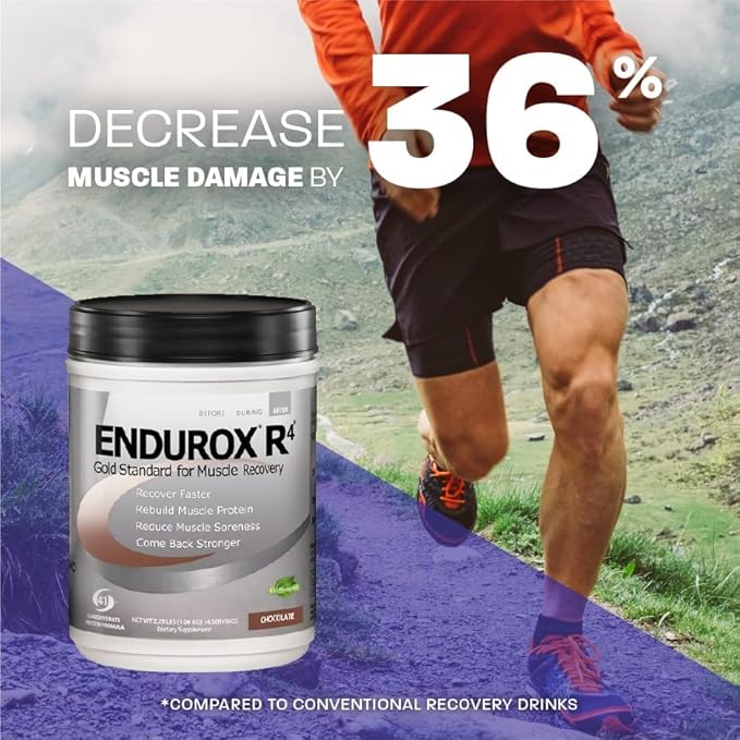 PacificHealth Endurox R4, Post Workout Recovery Drink Mix with Protein, Carbs, Electrolytes and Antioxidants for Superior Muscle Recovery, Net Wt. 2.29 lb., 14 Serving (Chocolate)