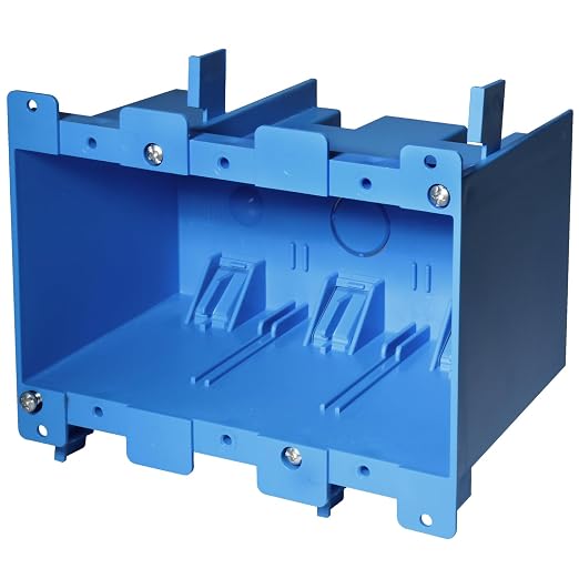 3 Gang Old Work Box,Plastic Junction for Switches,PVC Box 3 Gang Deep,ETL Listed for Home Improvement,AWG Standard,Fire Rated for Two Hours(1 Pack)