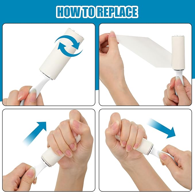 Hushee 50 Pack Mini Lint Rollers for Travel, 3000 Sheets Portable Travel Size Lint Roller Bulk Small Pet Hair Remover for Couch Furniture Clothes 5.9 x 1.1 (White)