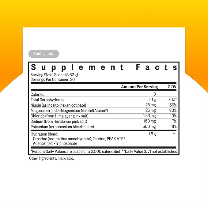 Seeking Health Optimal Electrolyte Powder, Unflavored, Healthy Energy and Endurance Support, Promotes Hydration and Healthy Muscles, Vegan and Vegetarian (30 Servings)*