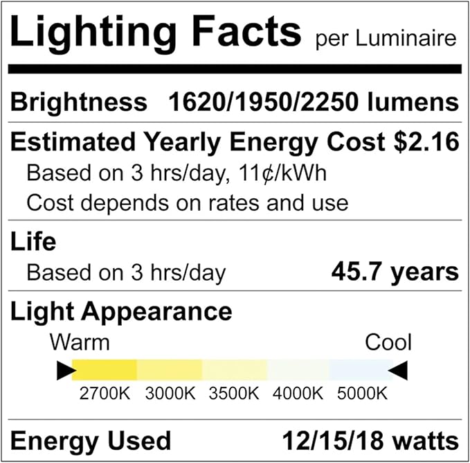 LUXRITE 4FT LED Tube Light, T8, 12W/15W/18W, 5CCT 3000K-6500K, 1620/1950/2250LM, 220°, Ballast Compatible or Bypass, Single/Double End, Fluorescent Replacement, Damp Rated, UL and DLC Listed (4 Pack)
