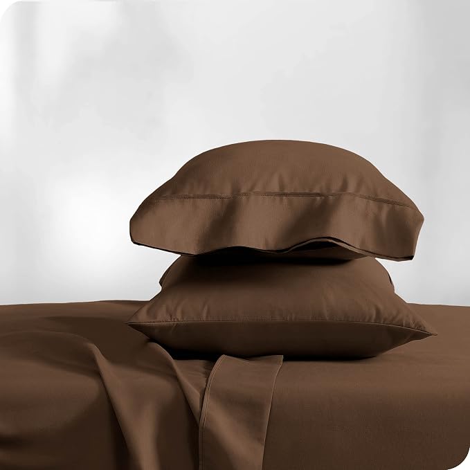 Bare Home King Sheet Set - 1800 Ultra-Soft Microfiber King Bed Sheets - Double Brushed - Deep Pockets - Easy Fit - 4 Piece Set - Bedding Sheets & Pillowcases (King, Cocoa)