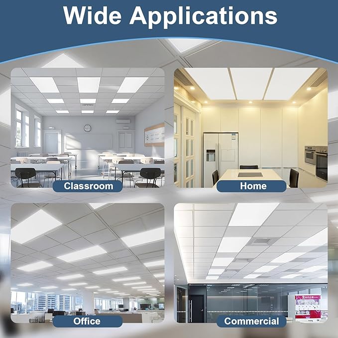Pushglossy 8 Pack 23.75" x 47.75" x 0.2" Fluorescent Light Covers Classroom Office Diffuser Panels for 2x4ft Drop Ceiling Light Fixture Polycarbonate Replacement Cover for Hospital Home (Milky White)