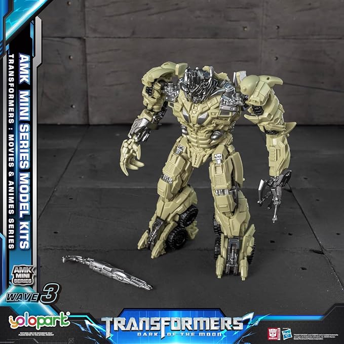YOLOPARK Transformers Toys 6+1 Pack,AMK MINI WAVE3 Series 4.7" Highly Articulated TF3 Optimus Prime and Megatron,IDW Orion Pax and Bumblebee,G1 Ironhide Rachet Action Figures for Ages 8+,No Converting