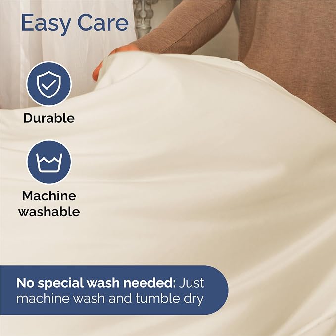 King 6 Piece Sheet Set - Comfy Breathable & Cooling - Ultra-Soft Hotel Luxury Bedding Set with 8-16 Inch Deep Pockets - 1 Flat & 1 Fitted Sheet & 4 Pillowcases - Wrinkle Free & Easy Care - Off White