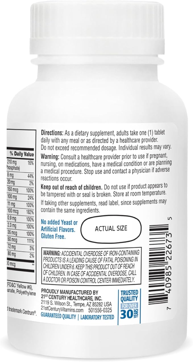 21st Century Sentry Men Multivitamin, 120 Count