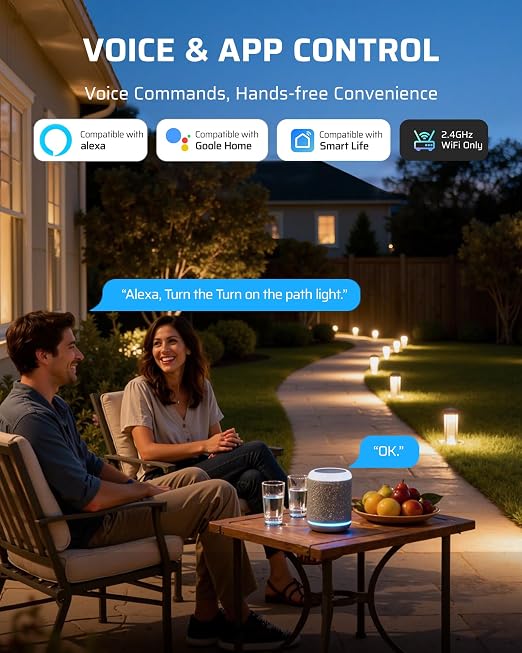 DEWENWILS Smart Low Voltage Landscape Transformer 200W, 3 Independent Outputs, 120V AC to 12V/14V AC, Landscape Lighting Transformer with Schedule & Timer, Compatible with Alexa & Google Assistant