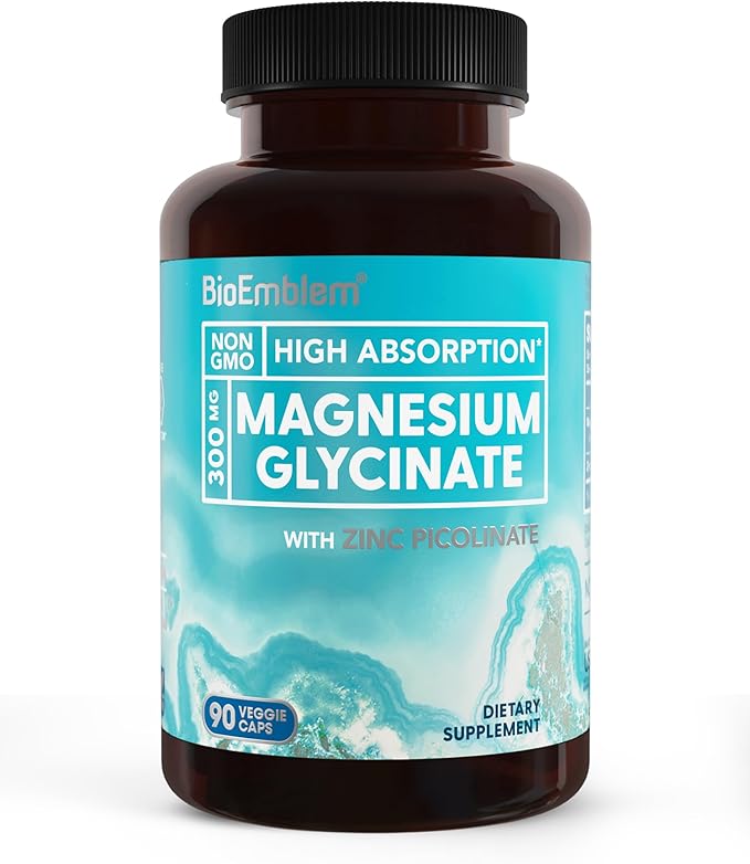 BioEmblem Glycinate de magnésium avec zinc et vitamine D3 K2