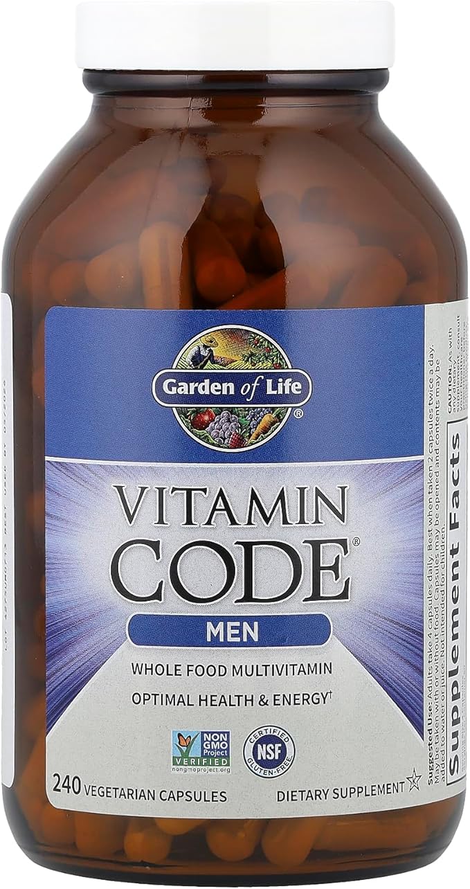 Garden of Life Vitamin Code®, Whole Food Multivitamin for Men, 240 Vegetarian Capsules