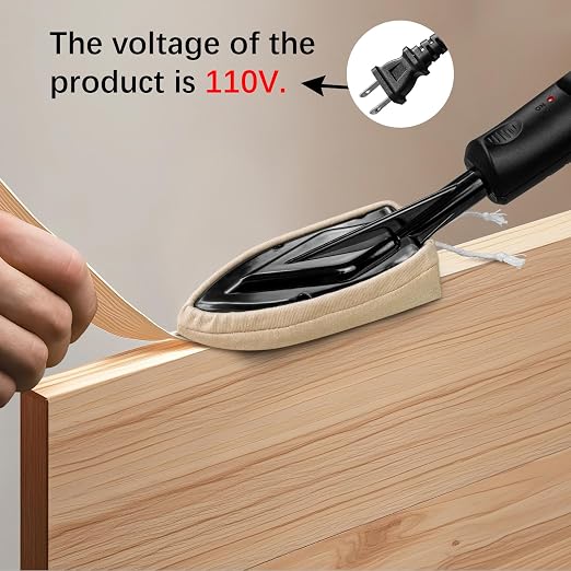 Edge Bandling Iron with LCD Display,Adjustable 212-428F (100-220C),Metal Stand,98 in Power Cord,3 Replaceable Socks,Precision Control Sealing Iron for Furniture Edges & Models
