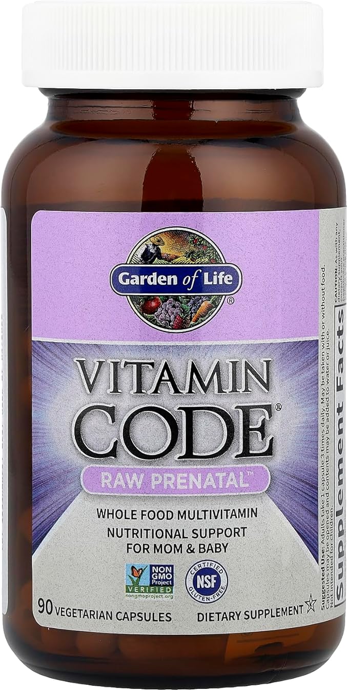 Garden of Life Vitamin Code®、RAWプレネイタル™、ベジタリアンカプセル90粒