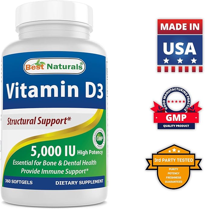 Citrate de calcium avec vitamine D3 et 5000 UI de vitamine D3