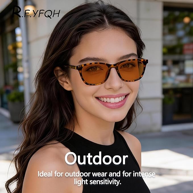 FL-Rose Tinted Blue Light Blocking Glasses for Migraine, Light Sensitivity, Photophobia & Fluorescent Glare JF6238