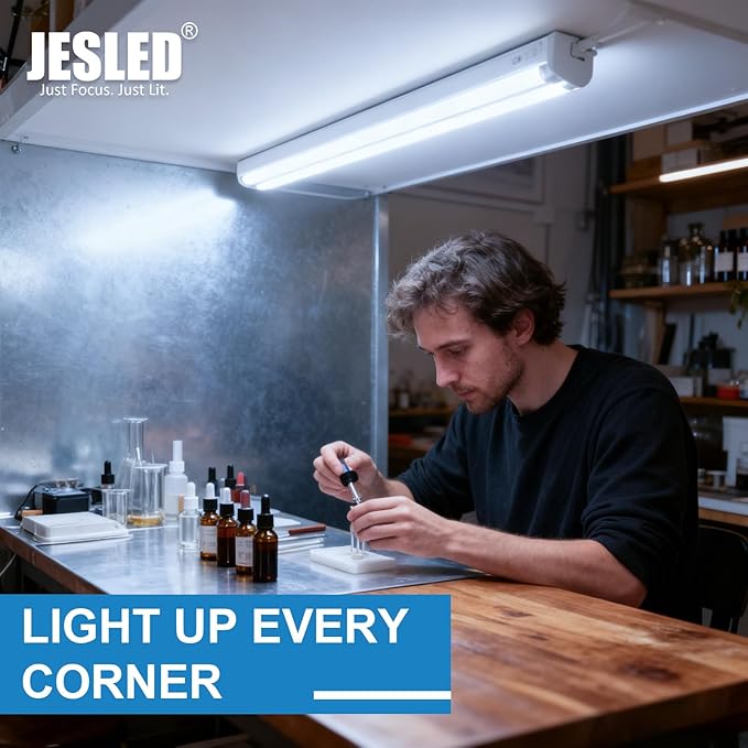 JESLED 2FT T8 LED Tube Light, 12W(30W Equivalent), 1680LM, 6000K, Ballast Bypass, 24 Inch F20T12 Fluorescent Bulb Replacement, Dual Ended, 24” Lighting Tube Fixture (12-Pack)