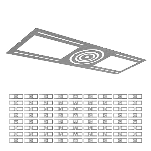 ASD 72 Pack New Construction Mounting Plate Round Hole - 3/4/6 Inch Flat Galvanized Steel Wafer Light Rough in Plate, Universal Light Fixture Mounting Bracket for LED Recessed Lighting