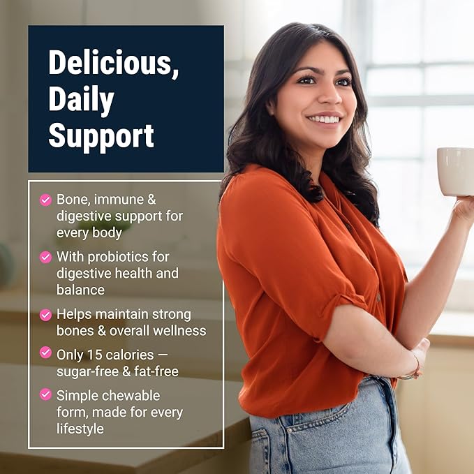 BariatricPal Sugar-Free Calcium Citrate Soft Chews | 500mg with Vitamin D & Probiotics | French Caramel Vanilla | 90 Count (1 Month Supply)