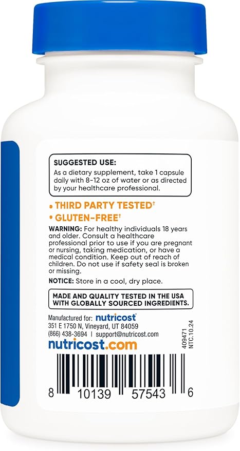Nutricost R-5-P（リボフラビン-5-リン酸）（ビタミンB2）50mg、120カプセル - ヴィーガン、非遺伝子組み換え