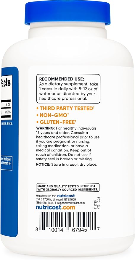 Nutricost Niacinamide (Vitamine B3) 500 mg, 240 gélules (2 flacons)