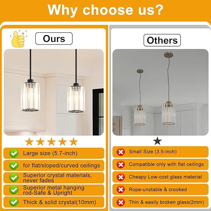 3 Pack Pendant Lights Kitchen Island, Modern Black Pendant Light Fixtures, Mini Chandelier Crystal Kitchen Island Lighting, Hanging Pendant Lights Fixture for Kitchen Island Dining Room Hallway Foyer