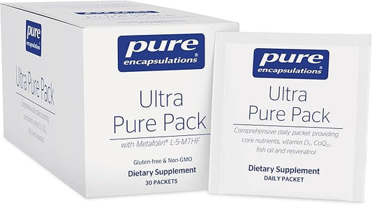 Pure Encapsulations Ultra Pure Pack - Multivitamines Quotidiennes Complètes - Favorise le Bien-être* - avec Coenzyme Q10, Vitamine C et Plus - Sans OGM - 30 Sachets