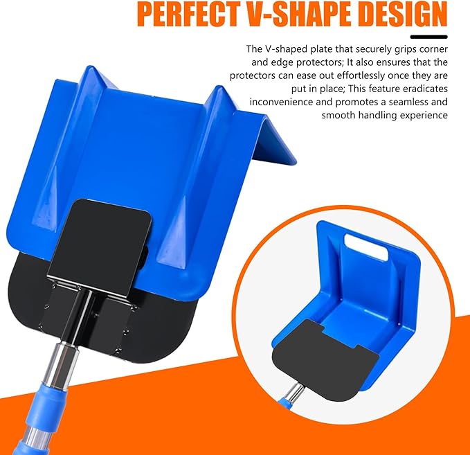 8.2ft Edge Protector Pole Extension Handle, Corner Protector Pole for Flatbed Adjustable V Edge Guards Handle for Board Corner Protector