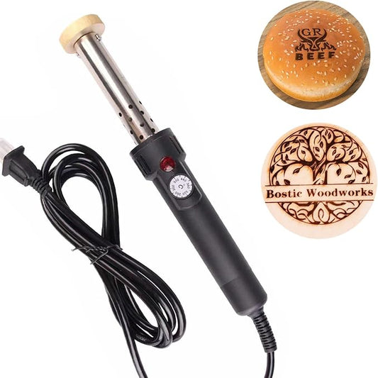 Custom Electric Branding Iron For Wood, Adjustable Temperature Electric Personalized Burger Stamps for Food, Customized Logo Branding Iron for Leather Weddings