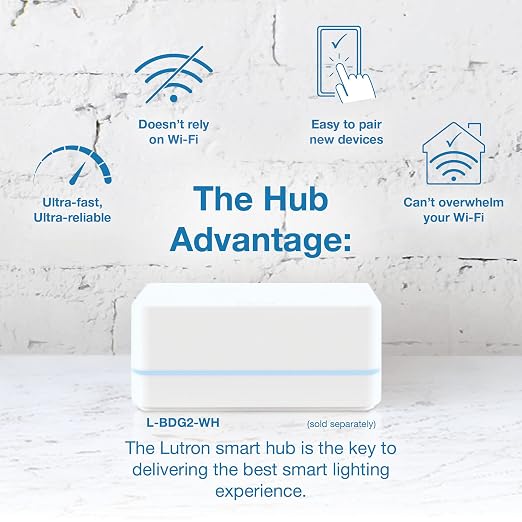 Lutron Caséta Wireless Smart Lighting Dimmer Switch for ELV+ Bulbs with Pico Remote, White