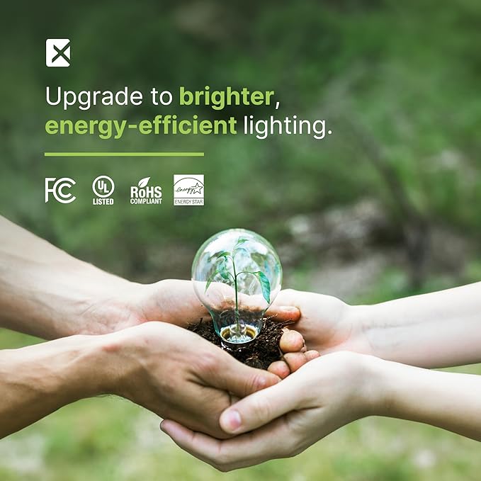 Xtricity Compact Fluorescent Light Bulbs T2 Spiral, E26 Base, 13W (60W Equivalent), 4100k Cool White, 900 Lumens, CFL, 120V - UL Listed, (8 Pack)