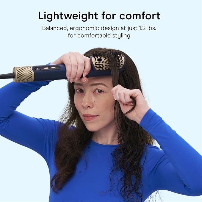 Conair DigitalAire Air Styling System | 4-in-1 Drying and Styling System with 4 Attachments to Detangle, Straighten, Volumize, Dry, Dark Blue, 997L